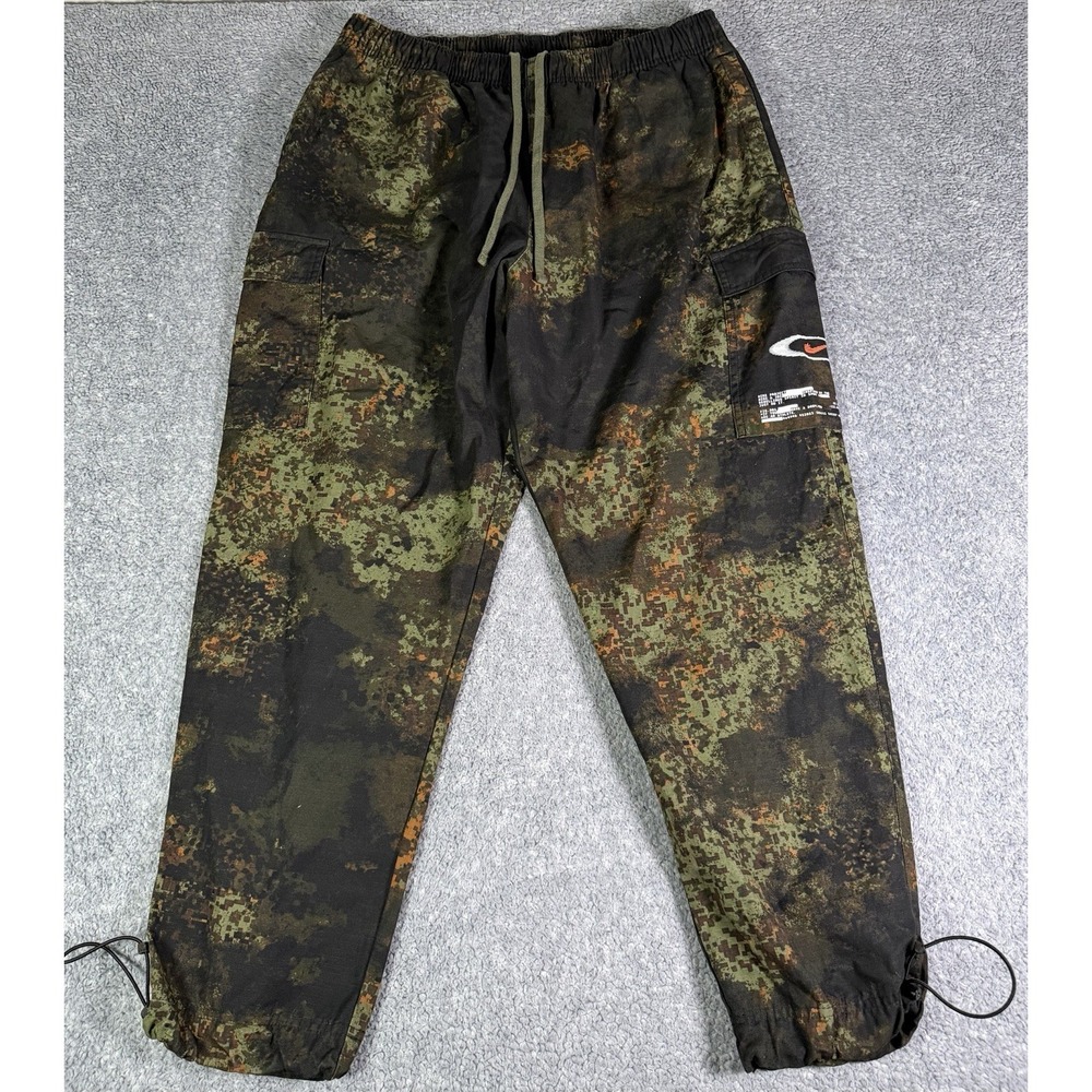 Nike Air Play Digital Camo AOP Woven Pants Olive Green HV4629-222 Men's Size XL